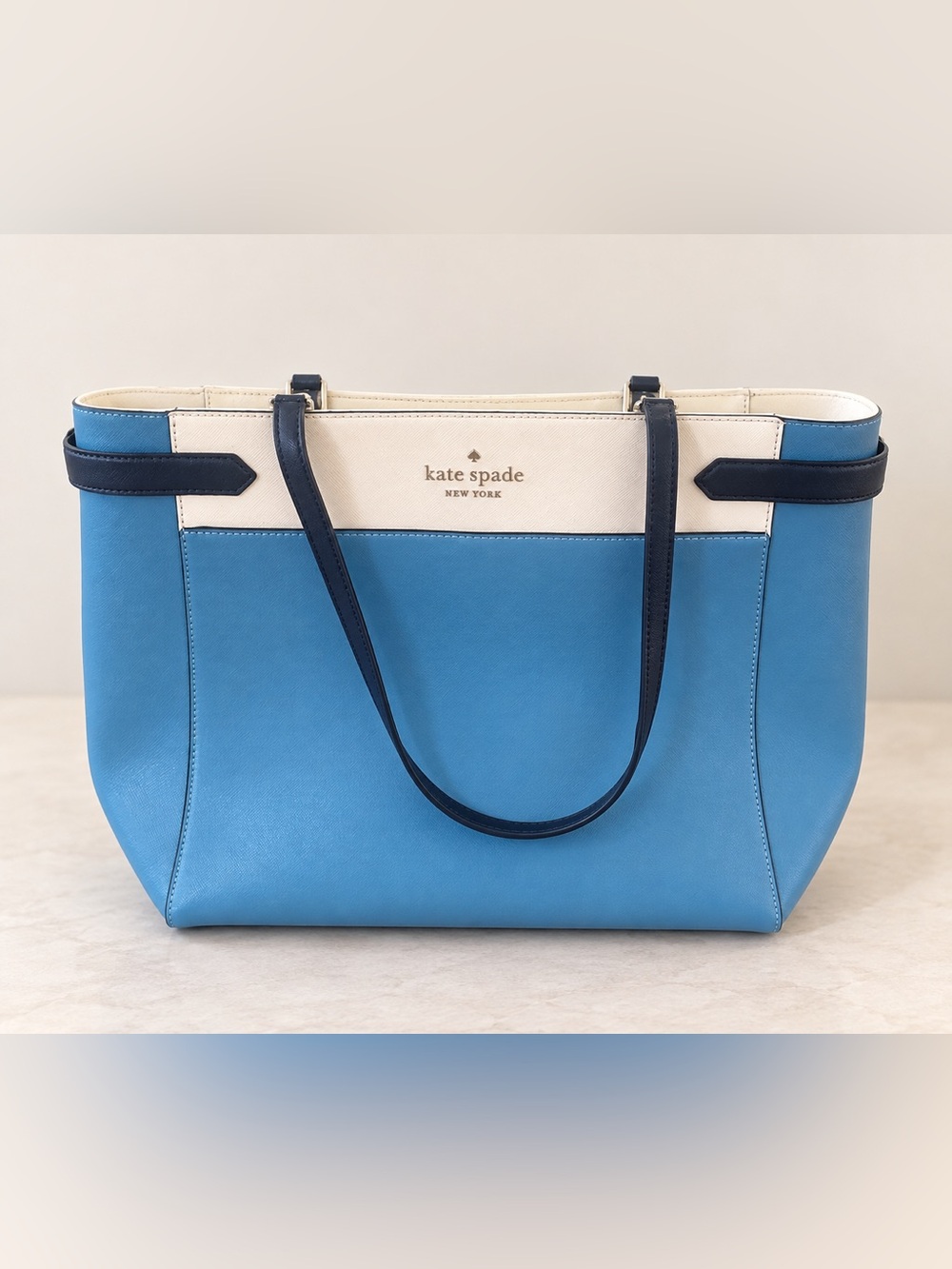 Kate Spade New York Staci Colorblock Saffiano Leather Laptop Tote